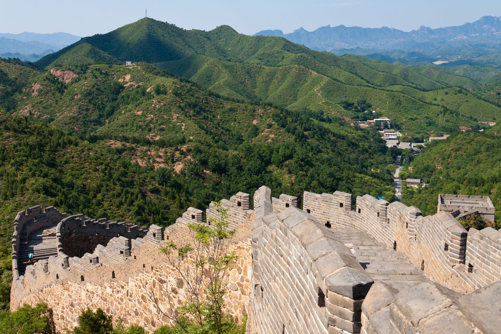 Steep stone steps on the Great Wall